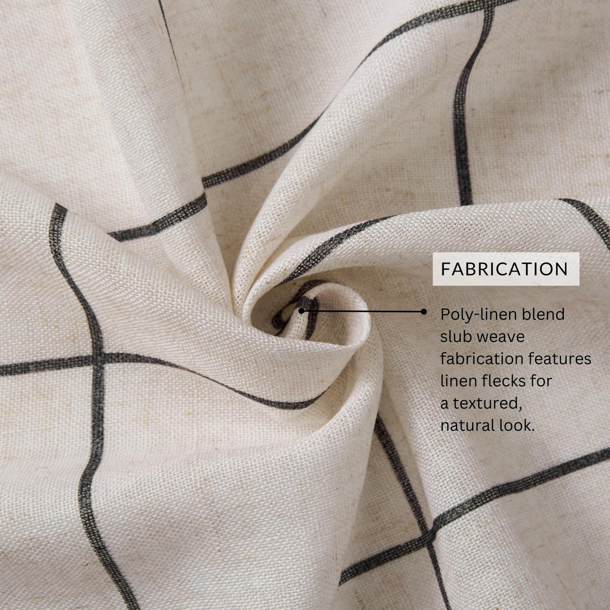 Elrene Brighton Windowpane Plaid Curtain blackout lining helps reduce light for bedrooms