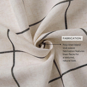 Elrene Brighton Windowpane Plaid Curtain blackout lining helps reduce light for bedrooms