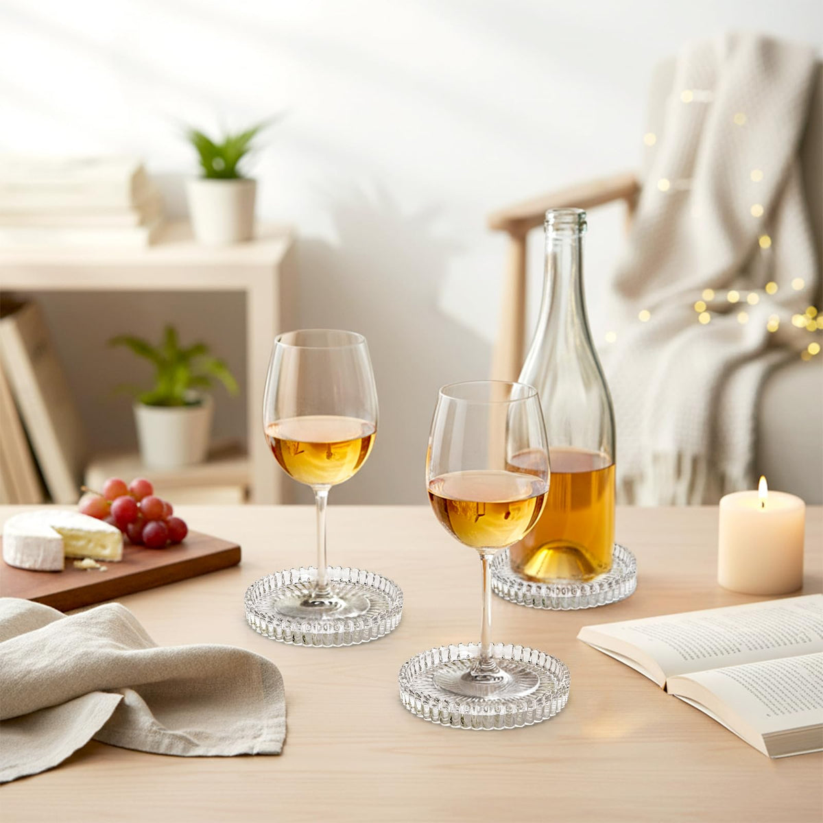 Elsjoy heat-protection feature helps keep tabletops safe from hot beverages.