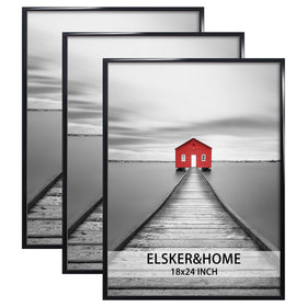ELSKER&HOME 18x24 frame front view with sleek black finish for versatile wall display