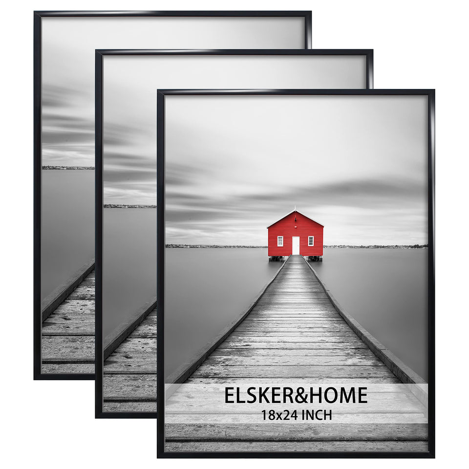 ELSKER&HOME 18x24 frame front view with sleek black finish for versatile wall display