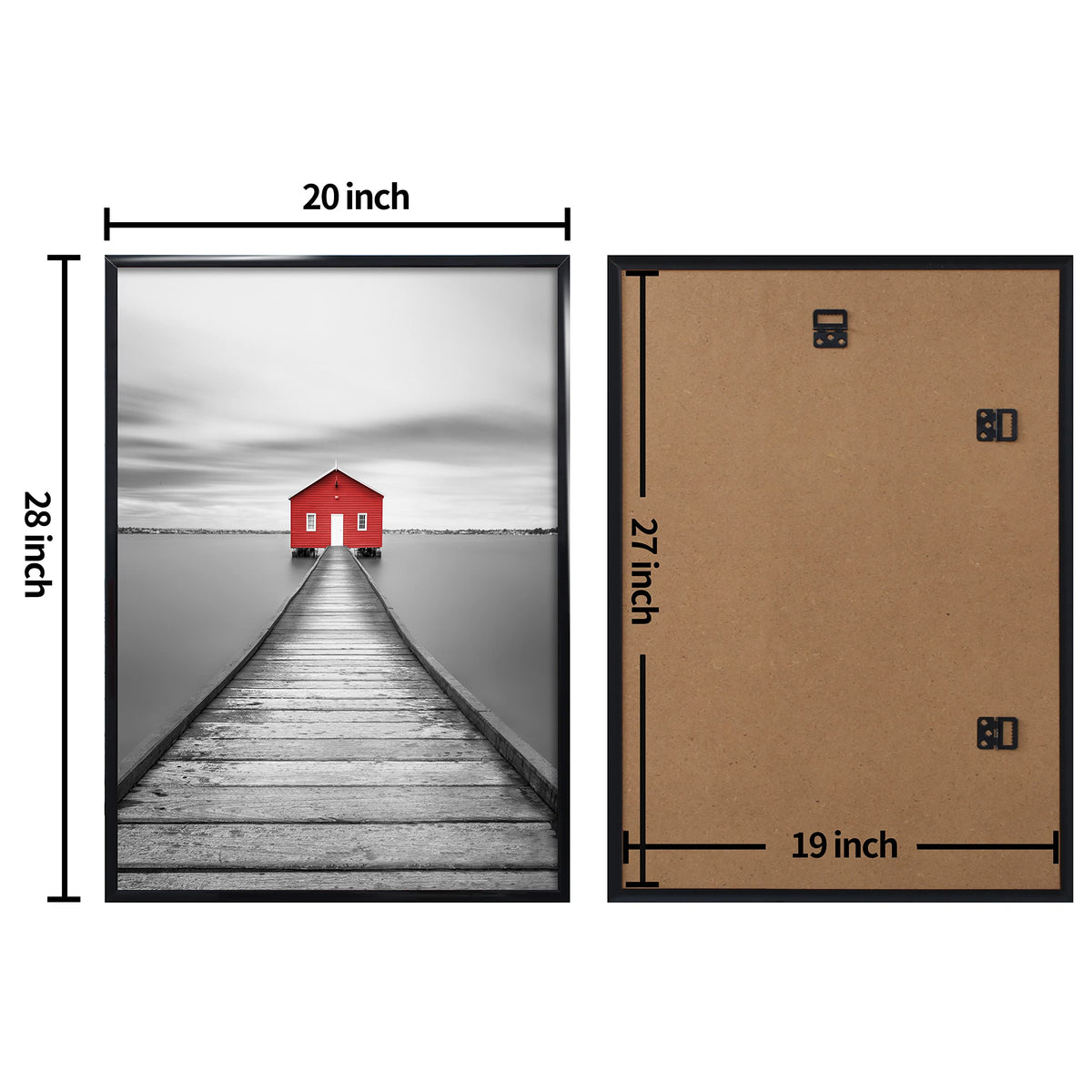 ELSKER&HOME 20x28 backboard inside frame, sturdy support