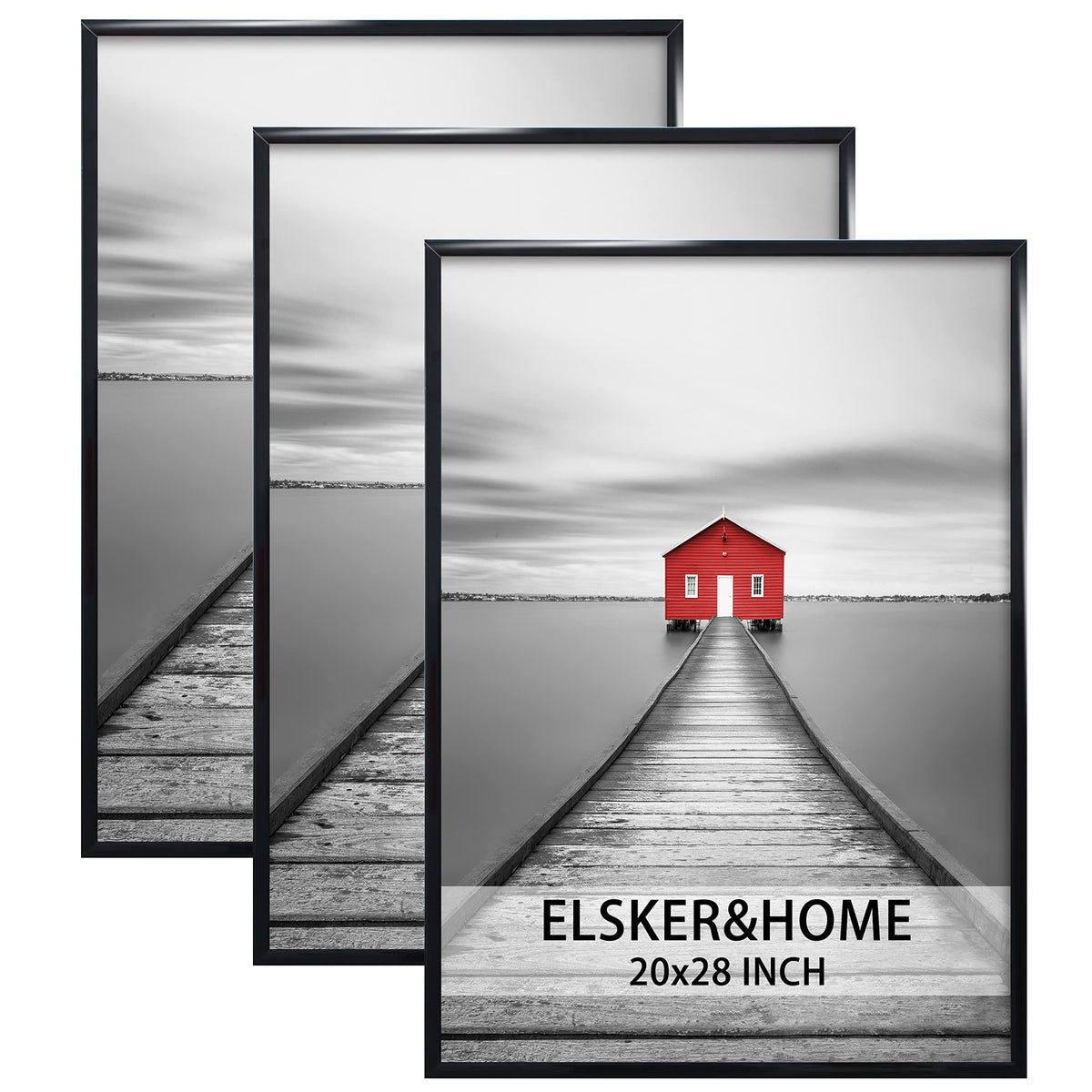 ELSKER&HOME 20x28 black frame front view for wall display