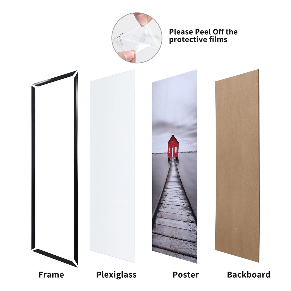ELSKER&HOME 20x28 frame mounted on wall for vertical or horizontal display