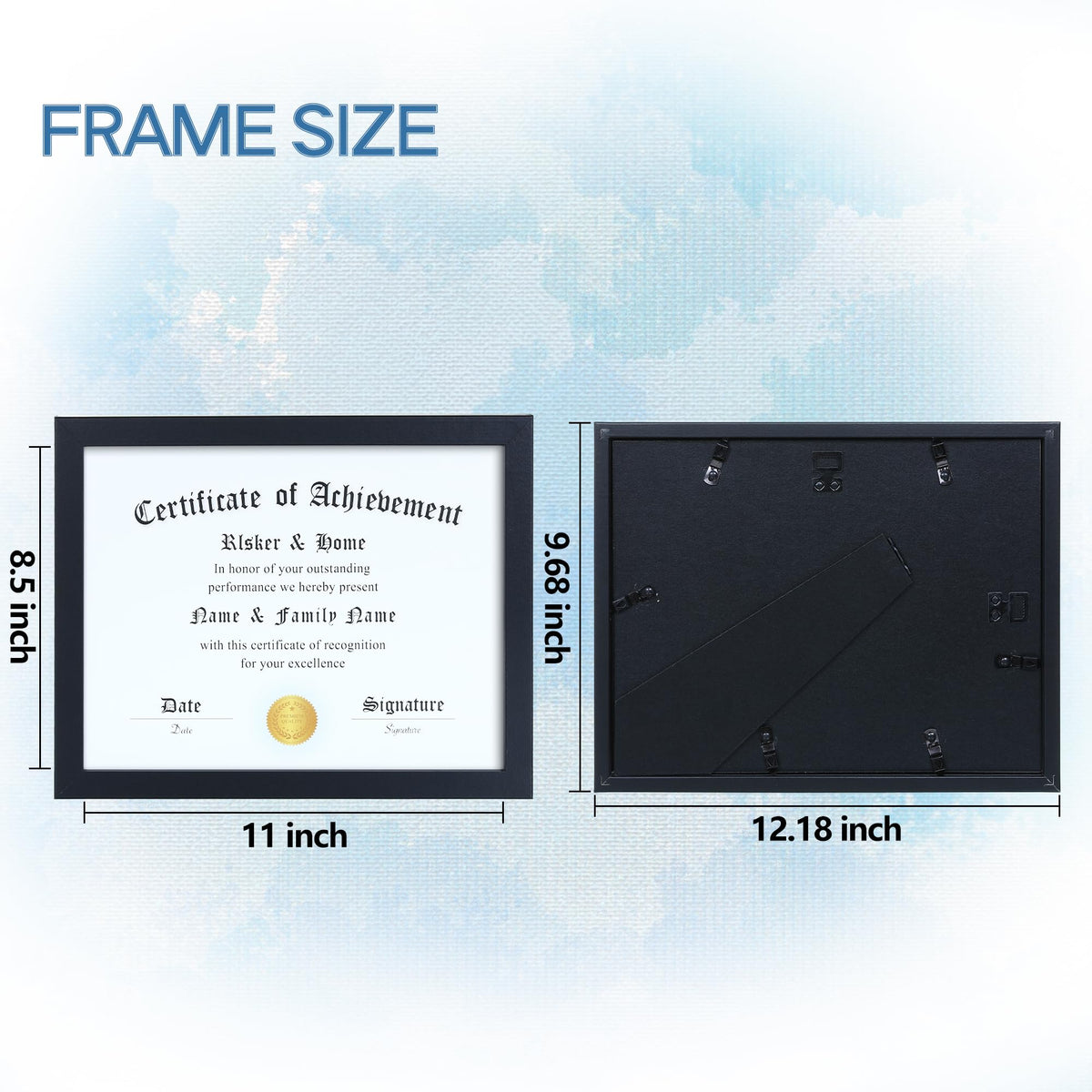 ELSKER&HOME 8.5x11 certificate frame back panel for easy mounting options