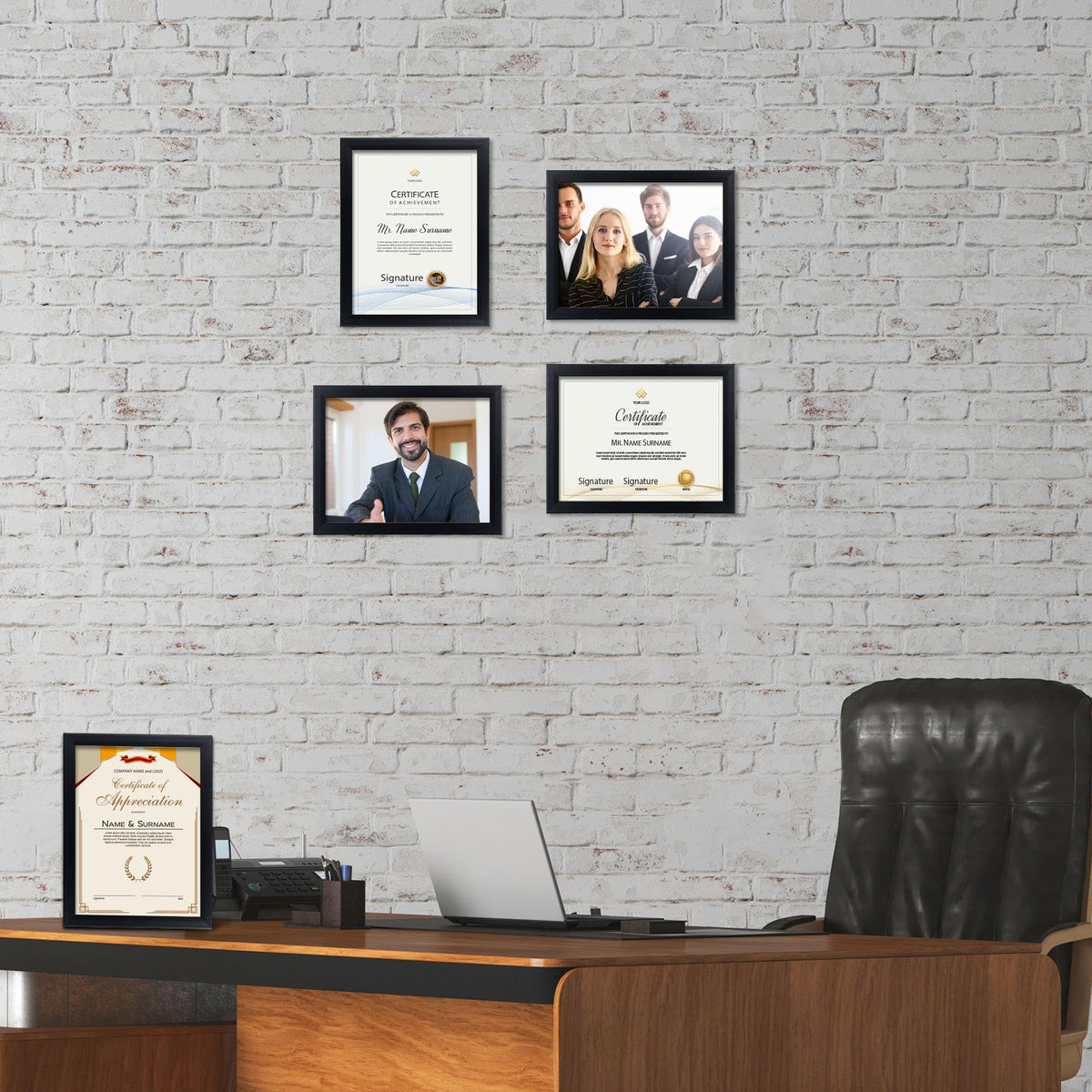 ELSKER&HOME 8.5x11 certificate frame desk easel for tabletop viewing