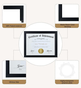 ELSKER&HOME 8.5x11 certificate frame packaging ready to gift