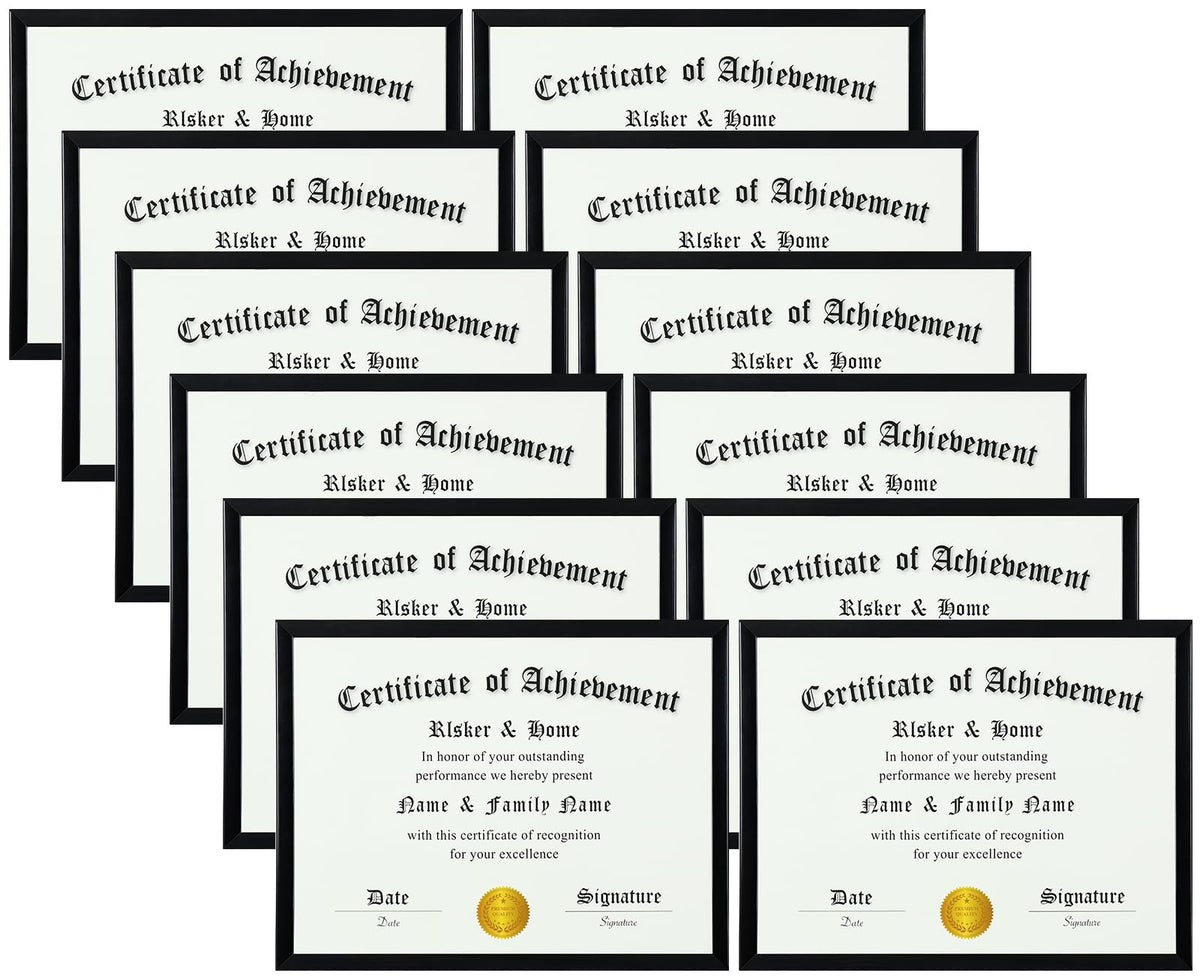 ELSKER&amp;HOME 8.5x11 frame front view, black, ideal for certificates.