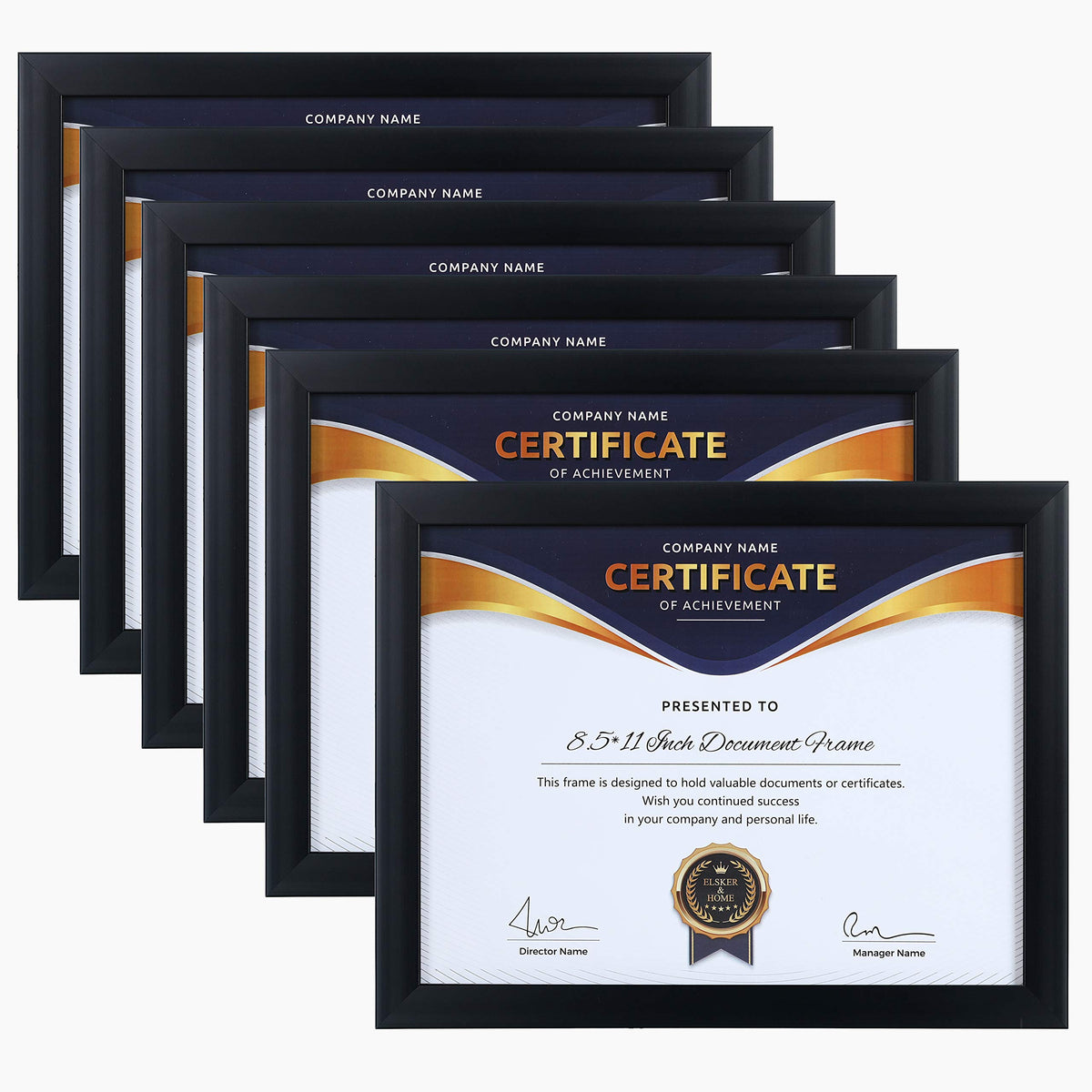 ELSKER&HOME 8.5x11 frame front view; showcases certificates clearly.