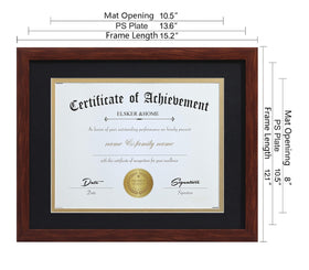 ELSKER&HOME 11x14 frame without mat offers clean display.