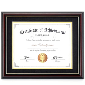 Elsker&HOME diploma frame front view with cherry wood and mat for crisp document display.
