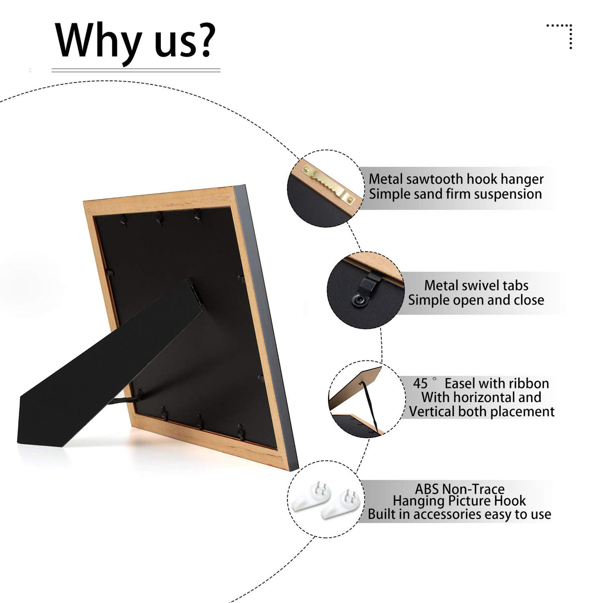 ELSKER&HOME ready-to-hang frame with two hooks for versatile wall or tabletop display