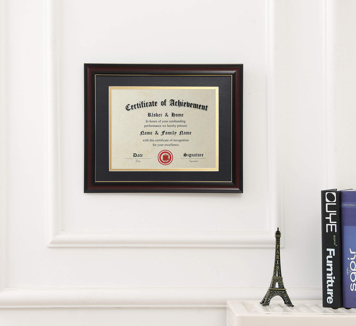 ELSKER&HOME classic cherry wood frame with warm finish for diplomas