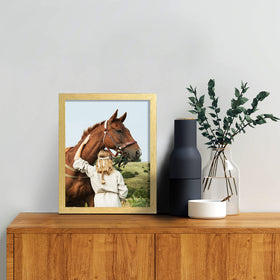 ELSKER&HOME gold frame with textured woodgrain detail