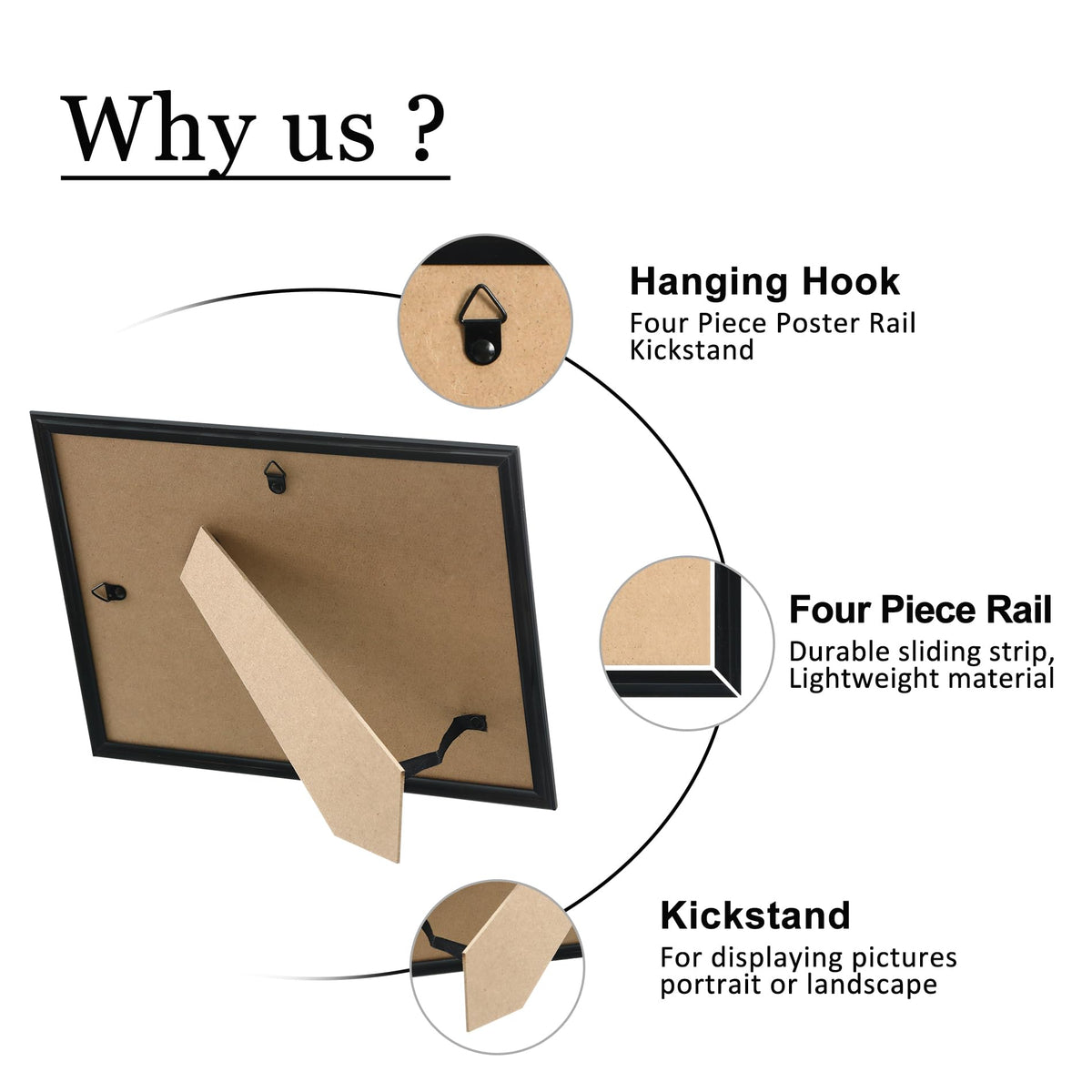 ELSKER&amp;HOME frames display on wall or tabletop flexibly.