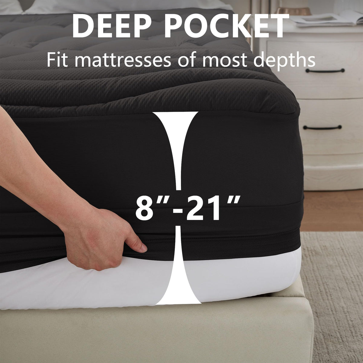 Elven Home machine washable mattress pad is easy to care for.