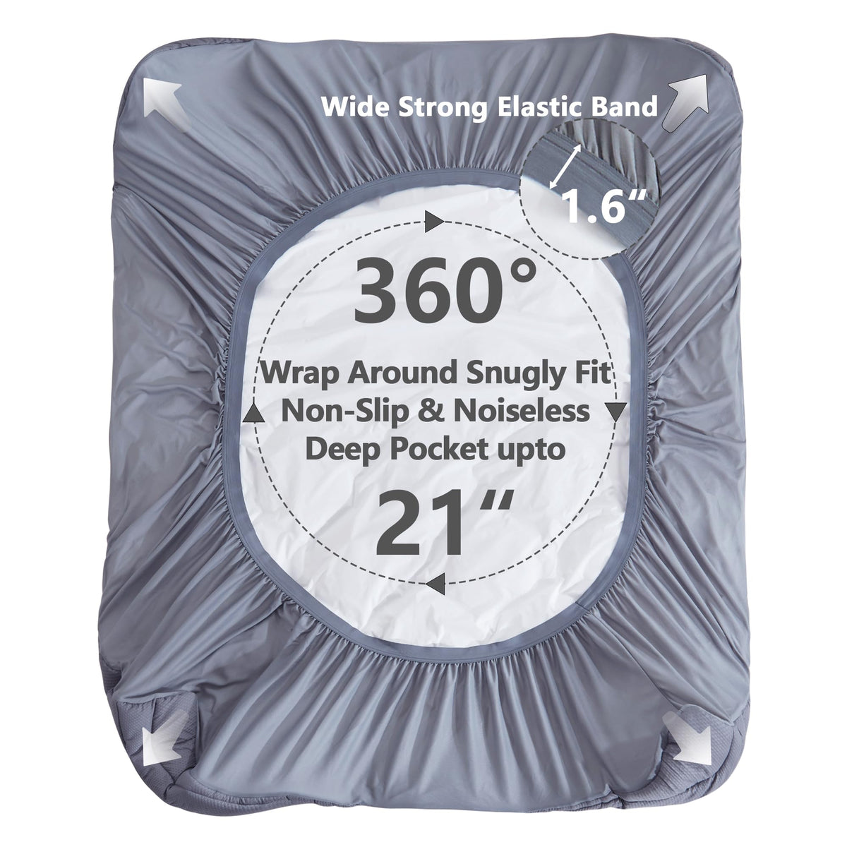 Elven Home soft brushed microfiber top for a cozy hotel-like feel.