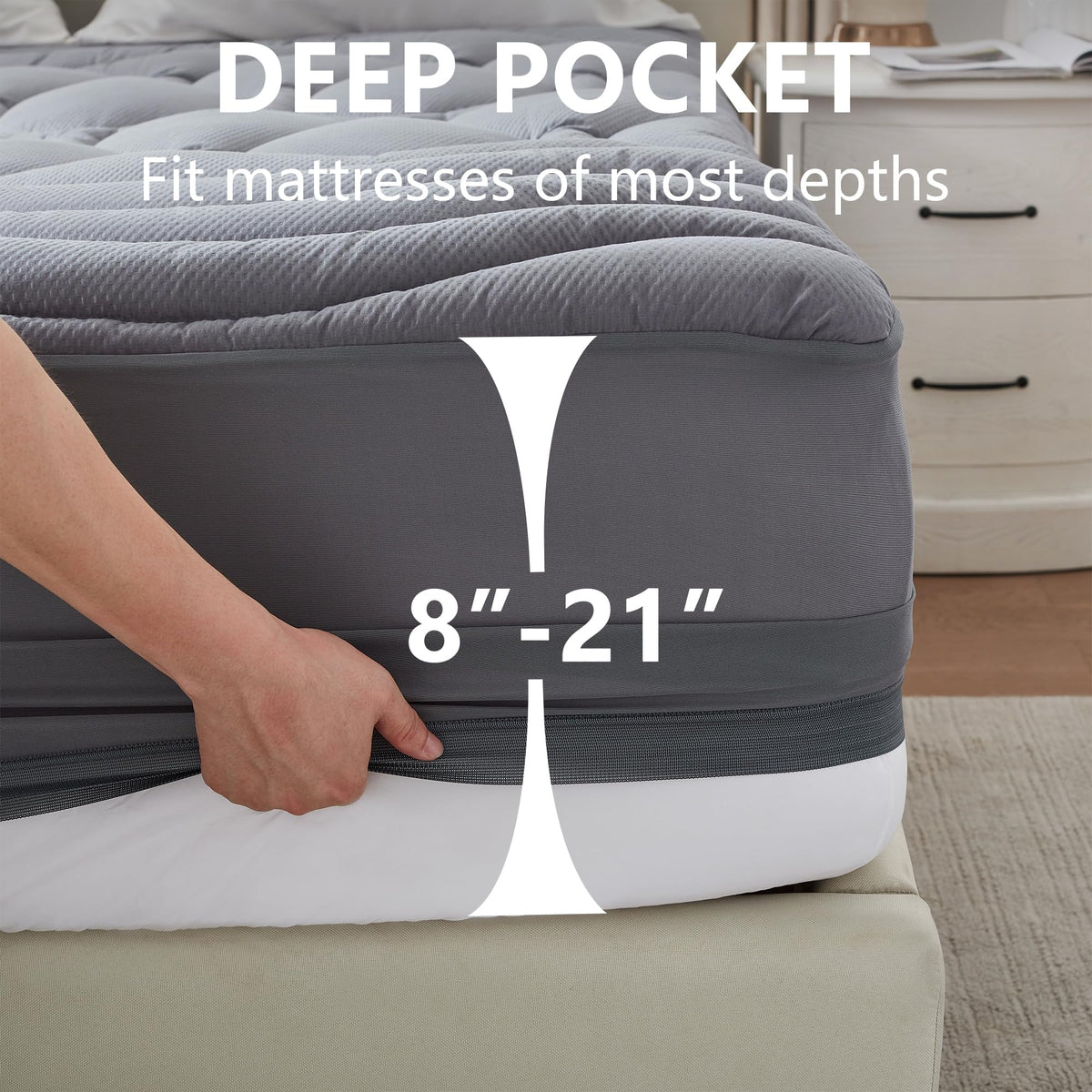 Elven Home soft-down-alternative fill delivers fluffy warmth without pilling or noise.