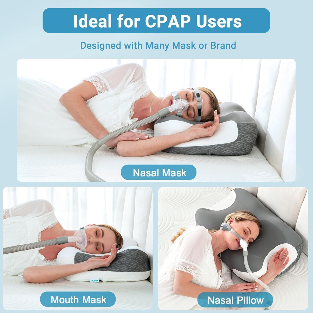 Four-height Elviros pillow with spacers for adjustable loft