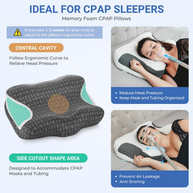 Elviros CPAP Pillow adjustable height inserts for personalized fit.