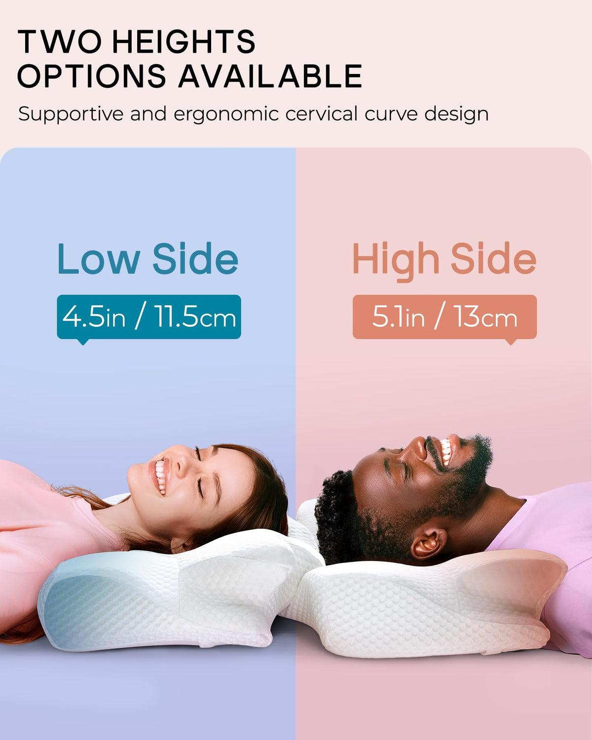 Elviros ice-silk pillowcase enhances breathability for cooler nights.