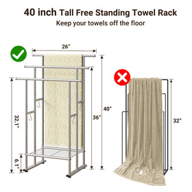 ELYKEN 3-tier rack with shelf highlights extra storage and stability.