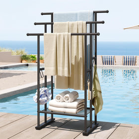 ELYKEN 360-degree adjustable feet help level the rack on uneven surfaces.