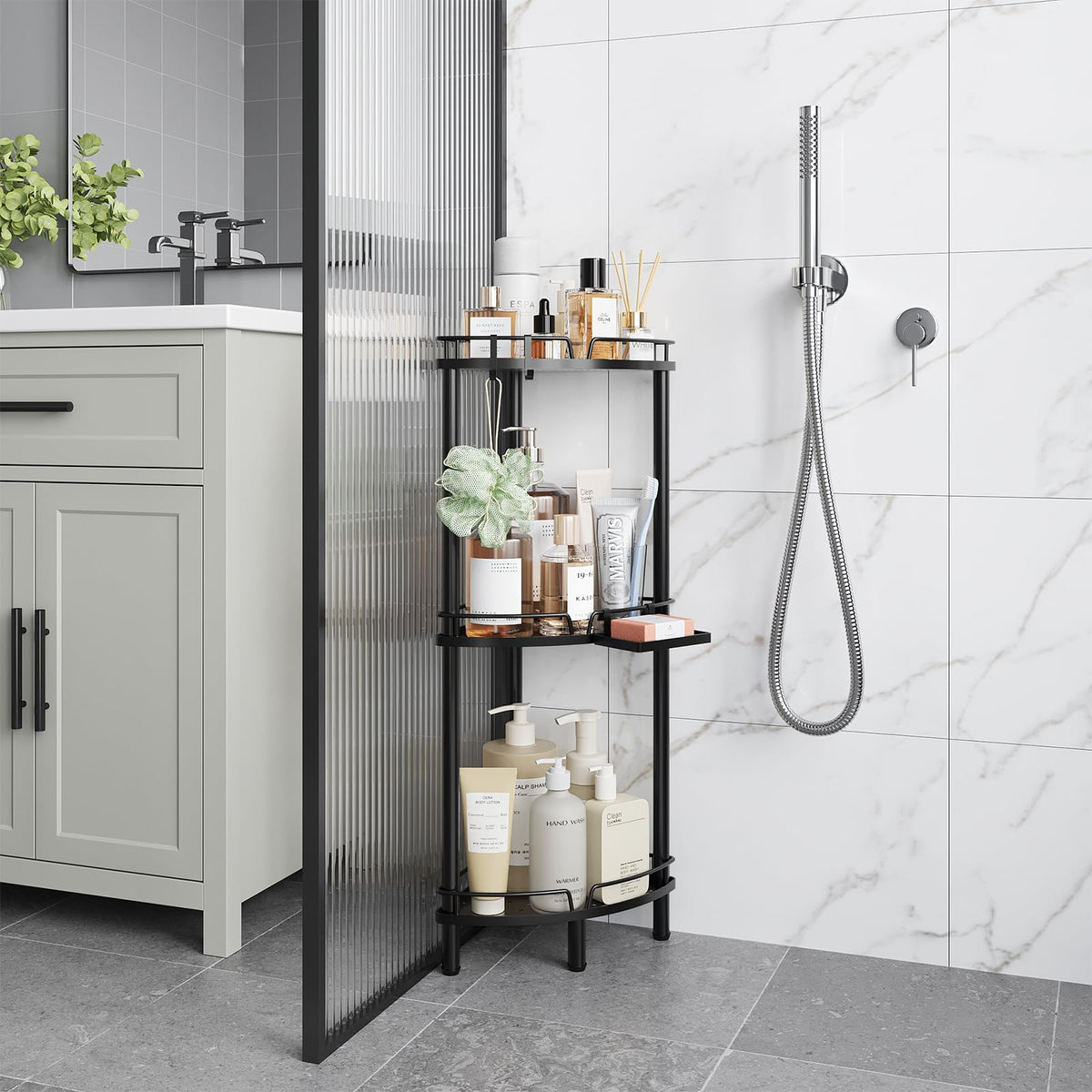 ELYKEN black finish adds a modern vibe to any bathroom.