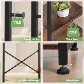 ELYKEN easy-assembly coat rack ships with clear instructions