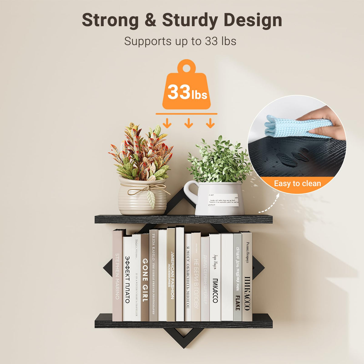 ELYKEN corner or flat-wall mounting offers flexible placement options.