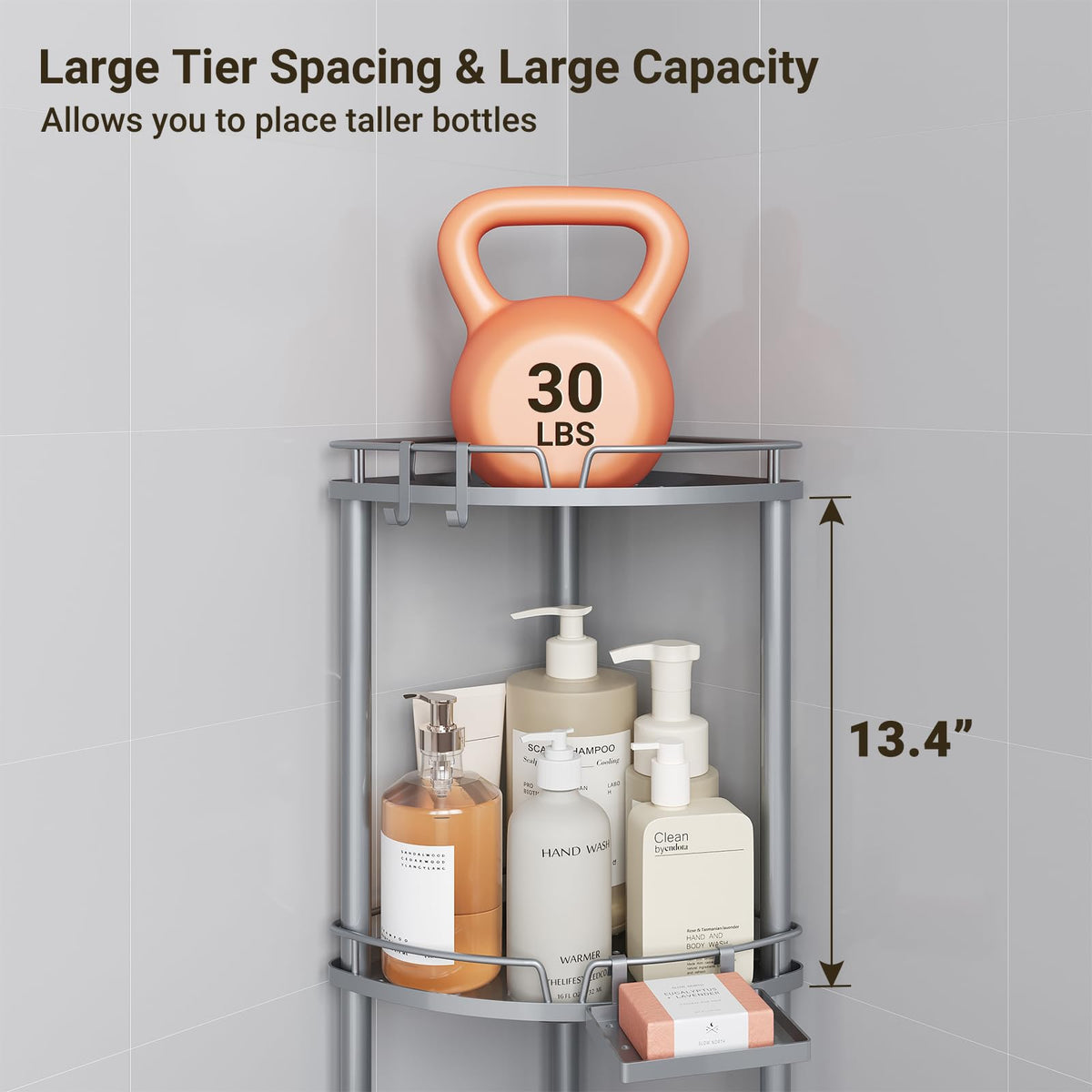 ELYKEN drainage holes prevent water pooling for quick-drying shelves.