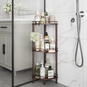 ELYKEN Corner Shower Caddy dimensions ensure ample room for shampoo and body wash.