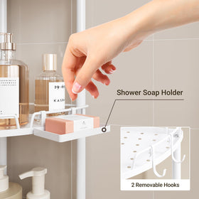 ELYKEN Corner Shower Caddy drainage holes promote quick drying