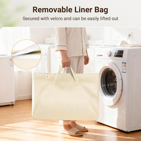 ELYKEN durable metal frame providing solid support for a full laundry load.