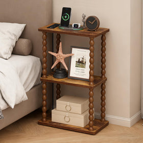 ELYKEN end table with USB outlet ready for charging devices