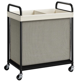 ELYKEN 2-Section Laundry Hamper showing 100L capacity for organized washing