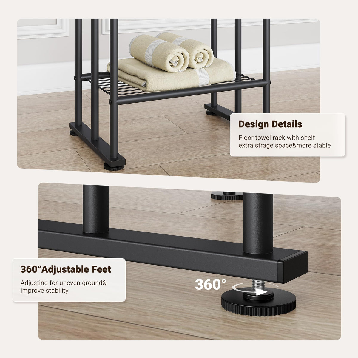 ELYKEN rust-resistant matte black finish suits bathrooms and outdoor areas.