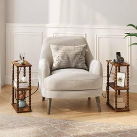 ELYKEN rustic brown end table adding warmth to any room