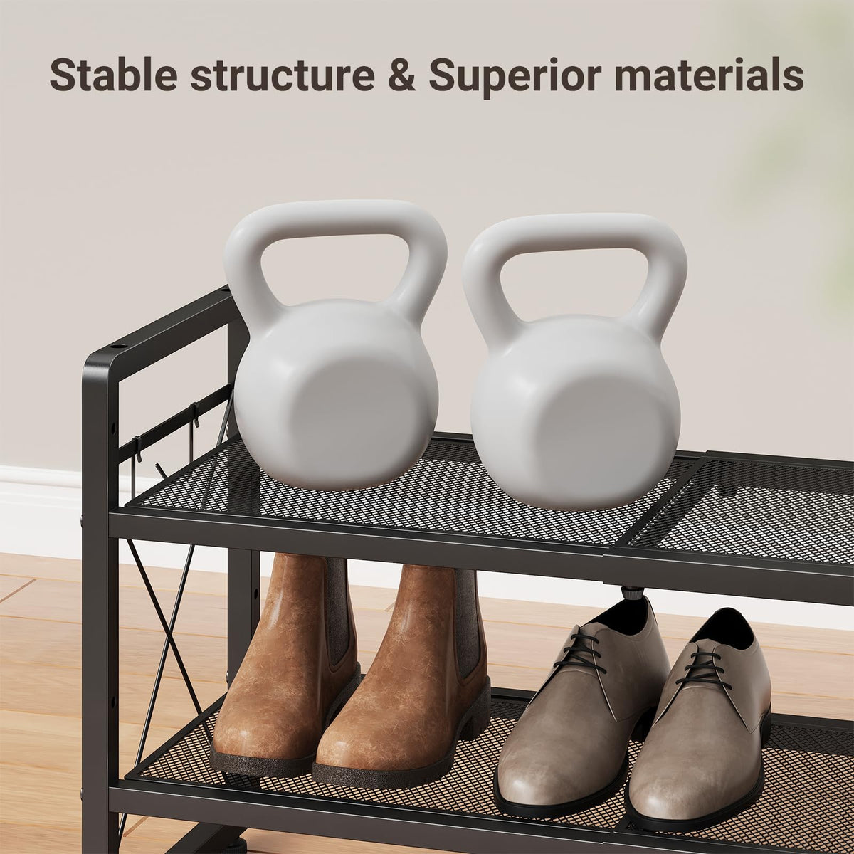 ELYKEN four side hooks plus level feet.