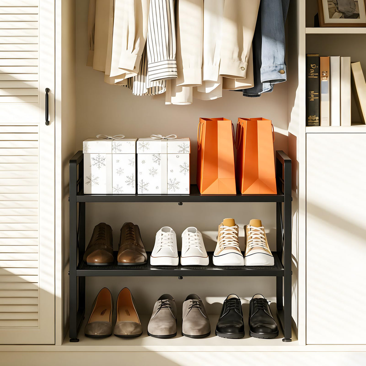 ELYKEN versatile placement for entryway, closet, or garage.