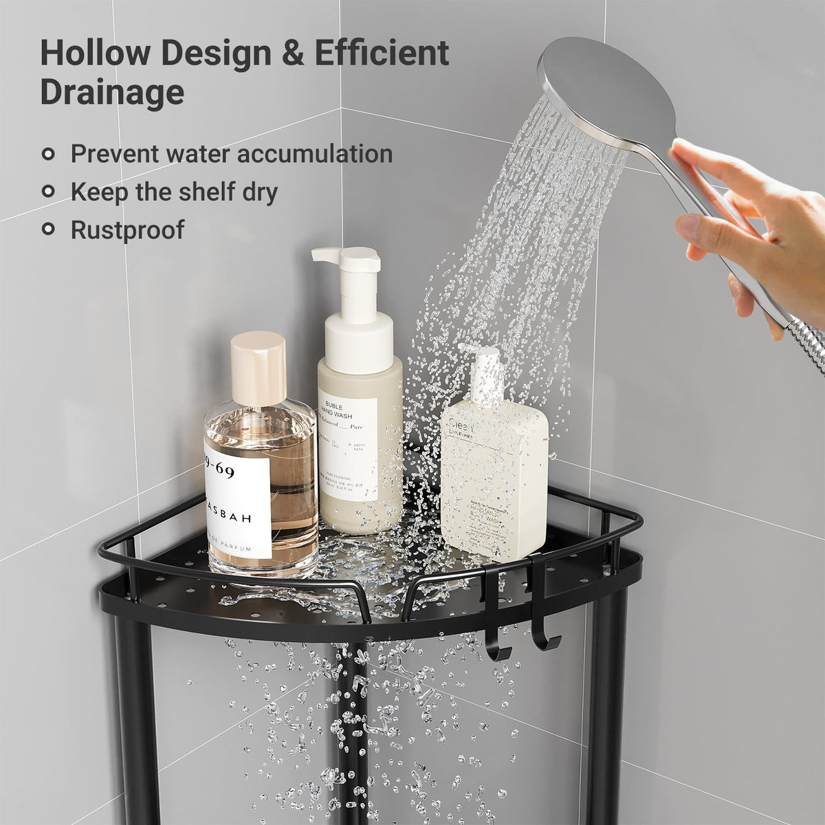 ELYKEN side rails protect bottles from tipping and spills.