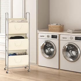 ELYKEN space-saving vertical tower designed for small spaces and tidy laundry areas.