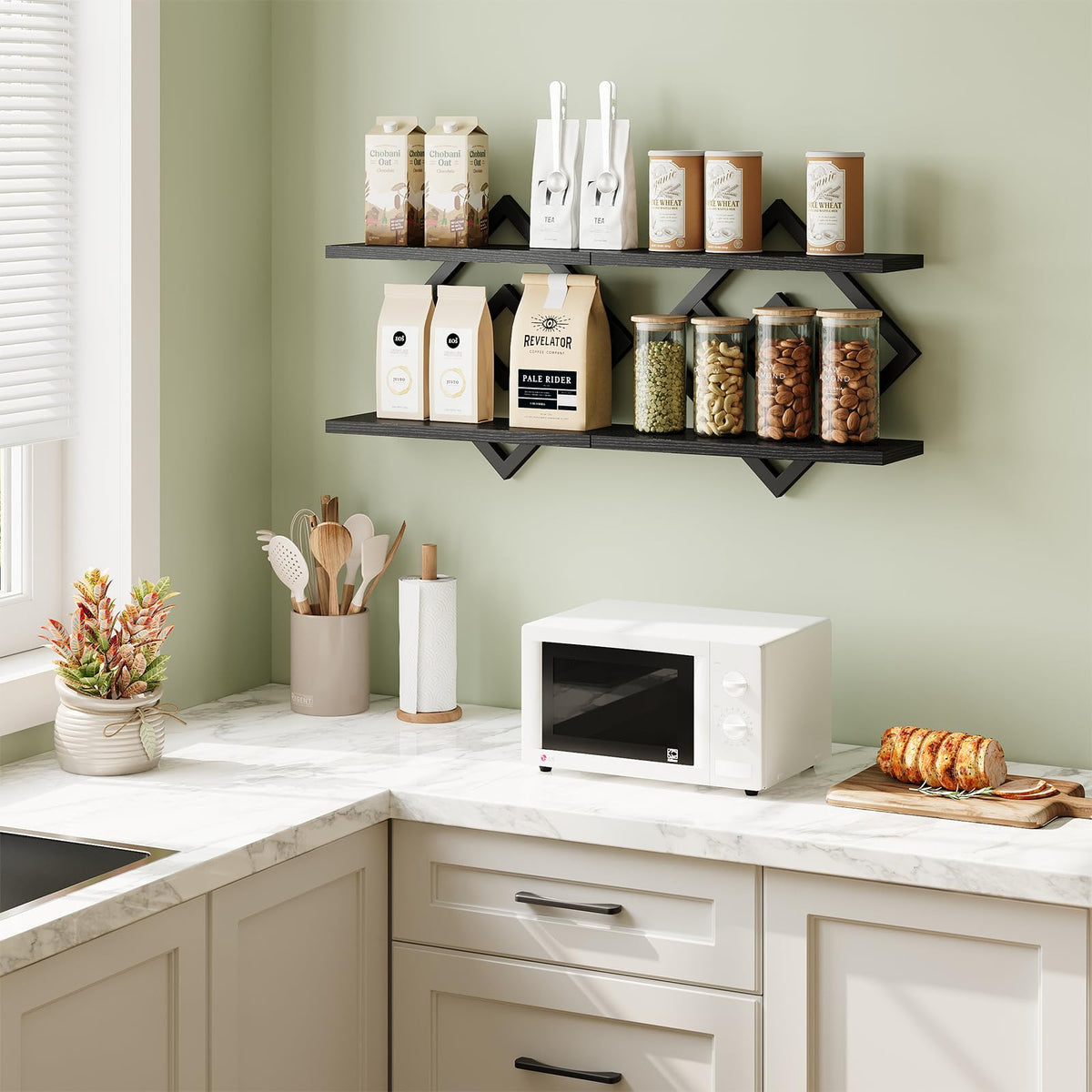ELYKEN sturdy iron frame and particleboard construction for durable storage.