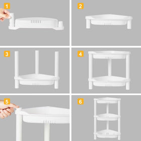 ELYKEN sturdy rustproof plastic rack resists moisture in showers