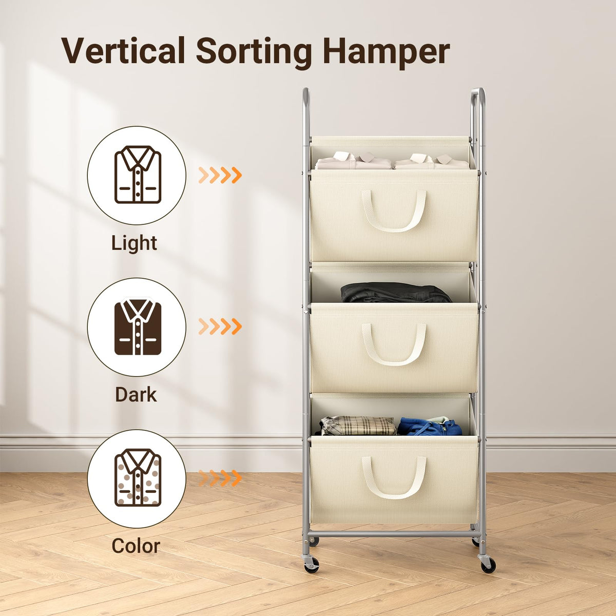 ELYKEN wide openings on bags facilitate easy loading and unloading during laundry day.