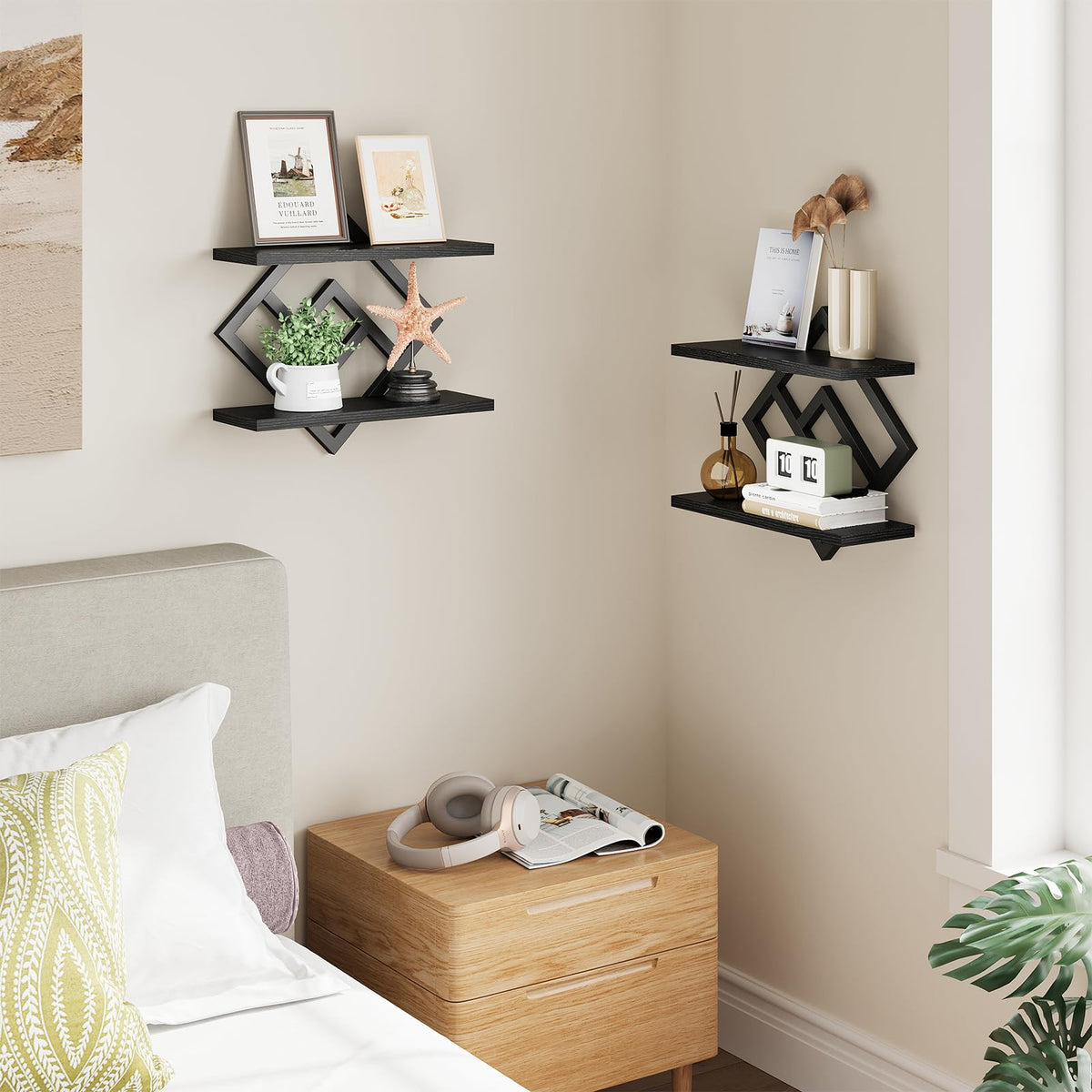 ELYKEN wipe-clean surface keeps shelves looking new with easy maintenance.