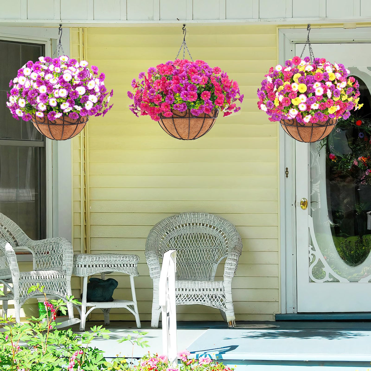 Elyum weatherproof fake flowers stay vibrant year-round