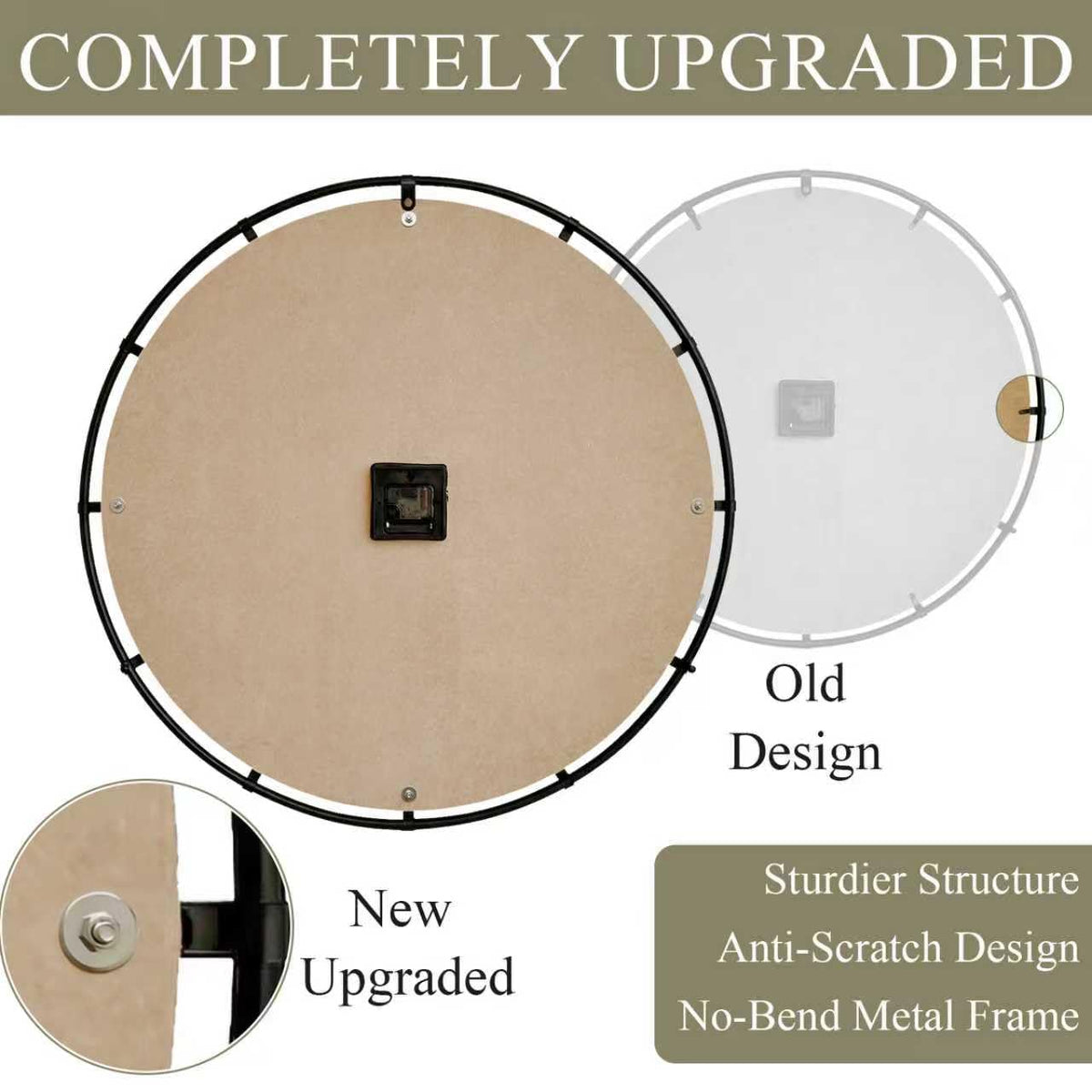 EMAX HOME engraved Roman numerals ensure legibility against distressed wood.