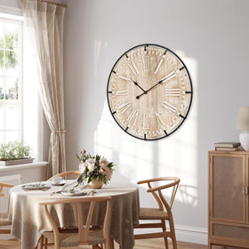 EMAX HOME silent quartz movement provides accurate time without ticking.