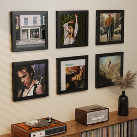 Emfogo 4-pack vinyl frame sustainable wood finish adds warm, natural style to any room